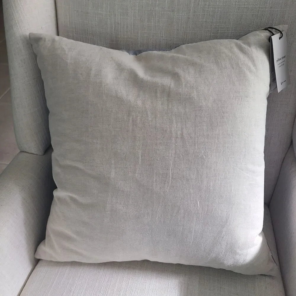 West Elm Abstract Haze blue silver 20x20 cover Throw Pillow NEW